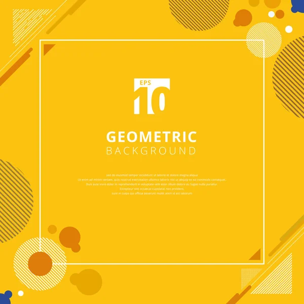 Modèle géométrique abstrait de cercle brun sur moutarde jaune — Image vectorielle