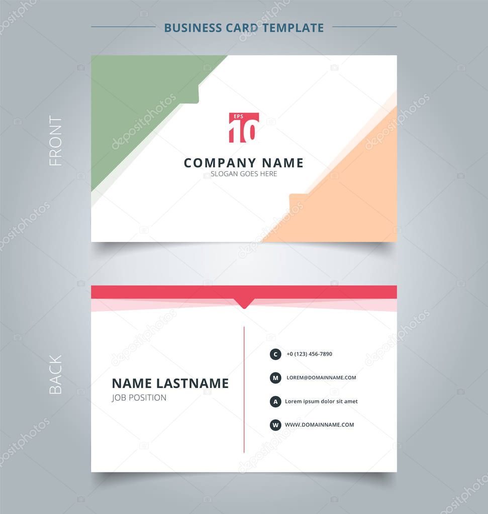 Creative business card and name card template geometric triangle