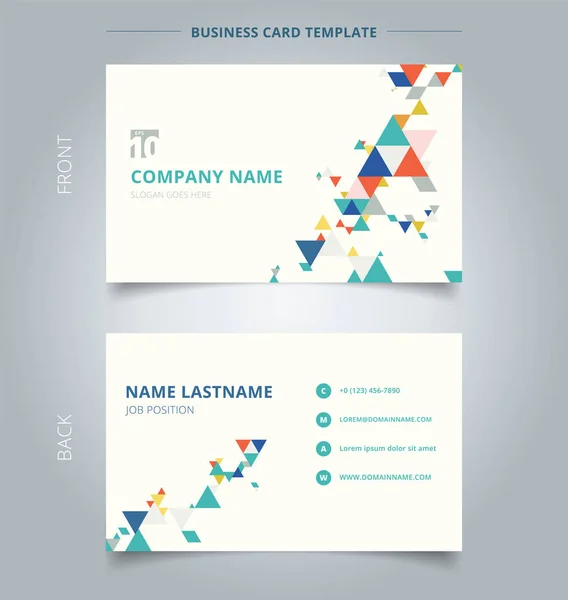 Creative business card and name card template modern colorful tr — Stock Vector