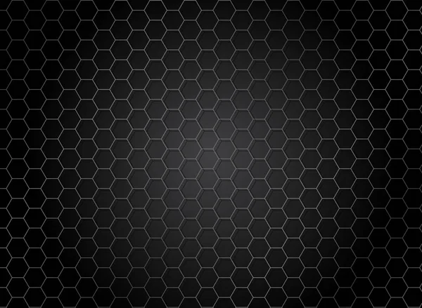 Modèle hexagonal rayé abstrait sur fond sombre. Métal textu — Image vectorielle