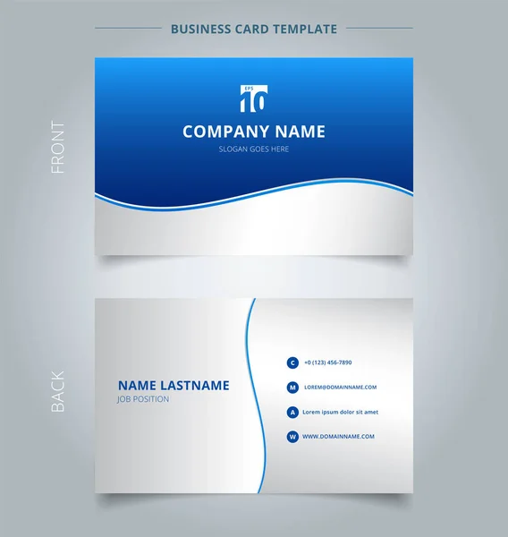 Δημιουργική επαγγελματική κάρτα και το όνομα πρότυπο κάρτας, λωρίδα κύμα γραμμές — Διανυσματικό Αρχείο