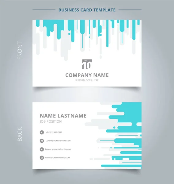 Creative business card and name card template blue and gray Roun — Stock Vector