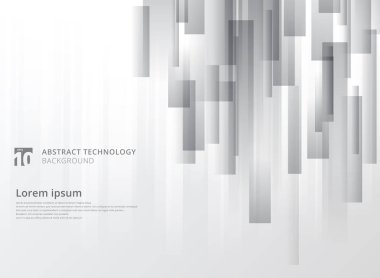 Soyut teknoloji Dikey çakışma geometrik kareler şekil gra