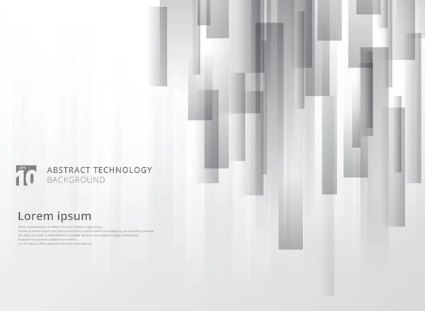 Abstrakte Technologie vertikale Überlappung geometrische Quadrate Form gra — Stockvektor