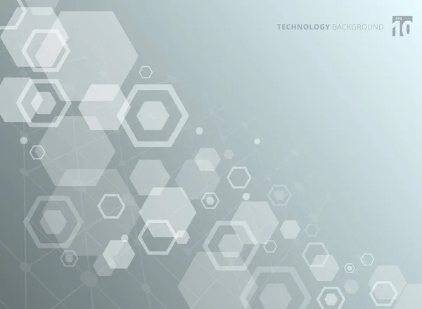 Abstracte zeshoekige structuur van de moleculen. De Scheikunde-mol — Stockvector