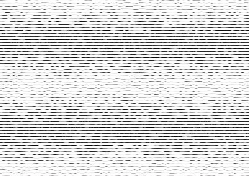 Abstract thin black stripes rough horizontal lines on white back