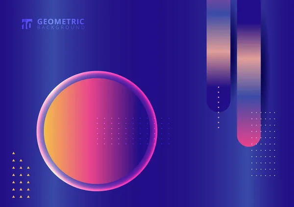 Abstraktní geometrické barevné živé barvy na modrém pozadí vtip — Stockový vektor
