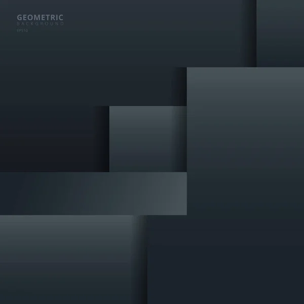 Abstract background black and gray geometric square overlapping — 스톡 벡터