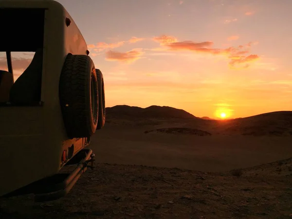 Namibya, günbatımı, çöl — Stok fotoğraf