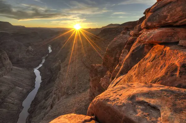 Scenic View Toroweap Sunset Usa Arizona Grand Canyon National Park — Stock Photo, Image