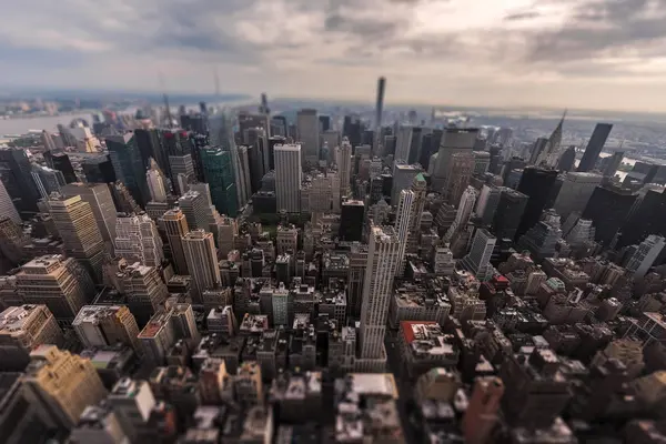 Vue Aérienne Manhattan New York États Unis — Photo