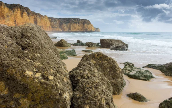 Cliffs Beach Carvoeiro Faro Portugal — Stock Photo, Image