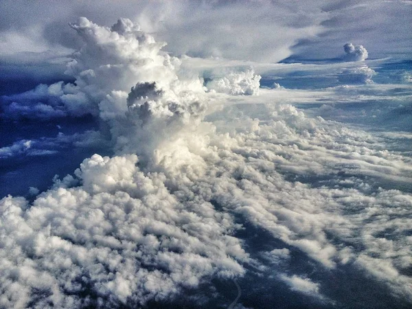 Scenic View Majestic Fluffy Cloudscape — Stock Photo, Image
