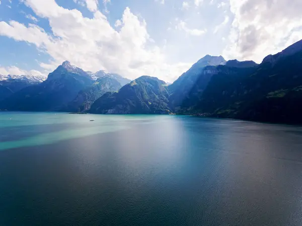 Scenic View Lake Lucerne Mountains Switzerland — Stock Photo, Image