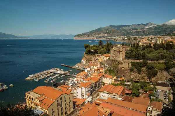 Elevated View Sorrento Bay Naples Italy — Stock Photo, Image