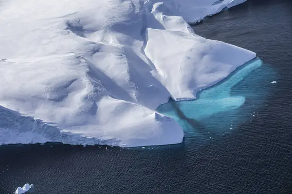 Vue Aérienne Magnifiques Icebergs Groenland — Photo