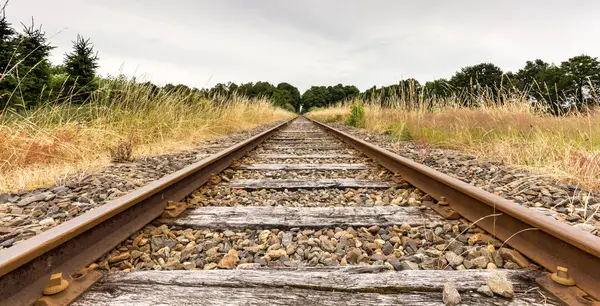 Vacker Utsikt Över Järnväg Spår Enschede Overijssel Netherland — Stockfoto