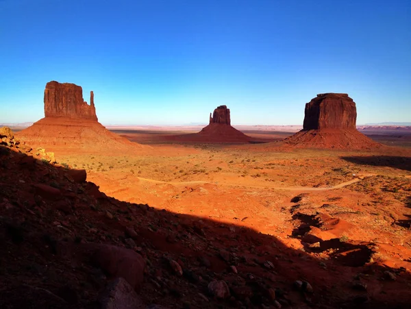 Vista Panorámica Formaciones Rocosas Monument Valley Navajo Tribal Park Monument — Foto de Stock