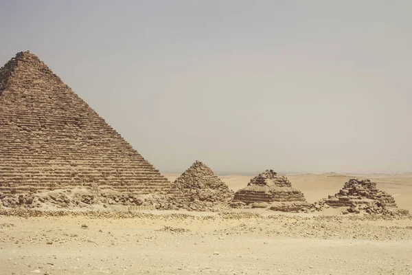Θέα Cenic Πυραμίδες Στη Γκίζα Κάιρο Egypts — Φωτογραφία Αρχείου