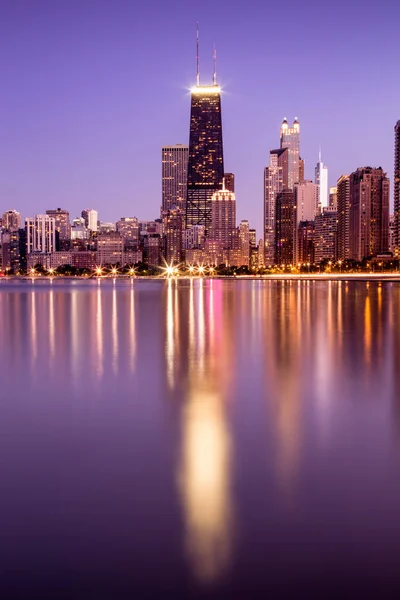 Vista Panorâmica Chicago Skyline Illinois América Eua — Fotografia de Stock