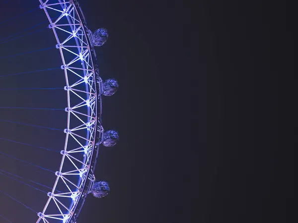 Cropped View London Eye Clear Night Sky London — Stock Photo, Image