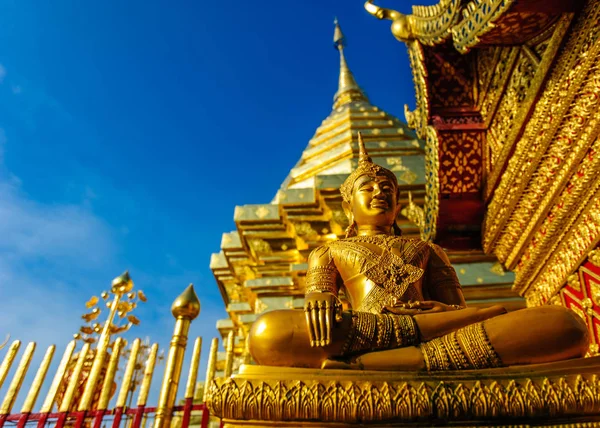 Buda Dorado Wat Phra Ese Templo Doi Suthep Tailandia Provincia —  Fotos de Stock