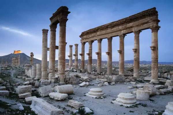 Живописный Вид Руин Пальмиры Сирия — стоковое фото
