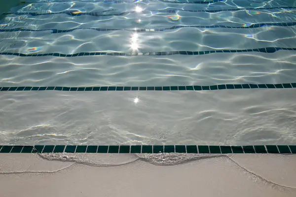 Elevated View Swimming Pool Steps — Stock Photo, Image