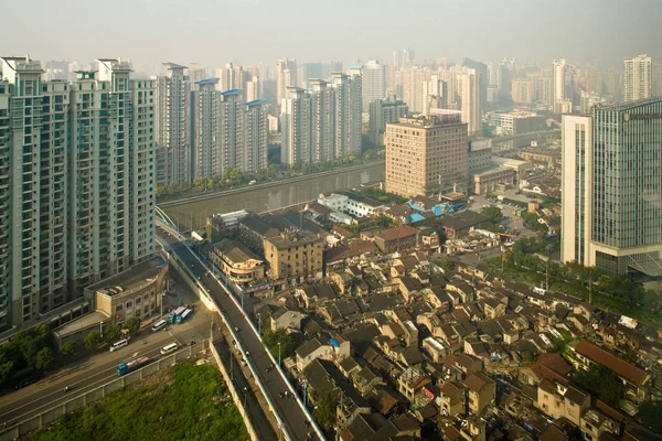 Erhöhte Sicht Auf Die Stadt Shanghai China — Stockfoto