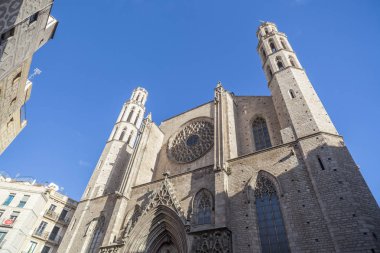 Mimari, dini bina, kilise, Iglesia de Santa Maria del Mar, Gotik tarzı, Barcelona.