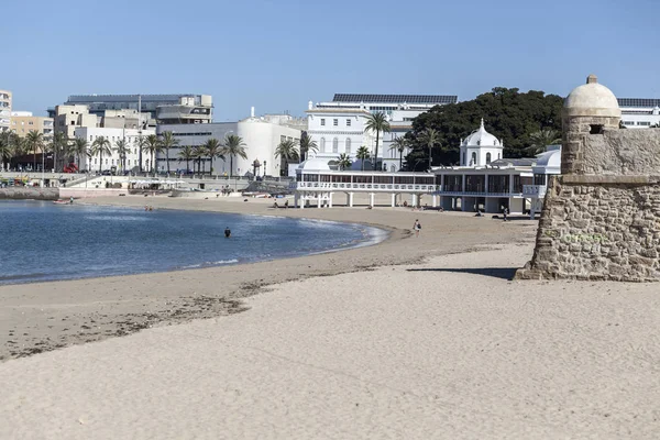 Playa de La Caleta, Cádiz, Andalucía . — Foto de Stock