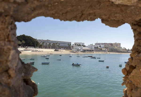 Playa de La Caleta, Cádiz, Andalucía . — Foto de Stock