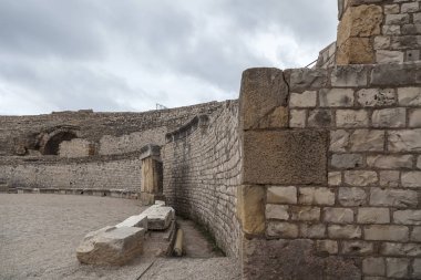 Roma amfi, Unesco Dünya Mirası, Roma miras miras, Tarragona, Katalonya, İspanya.