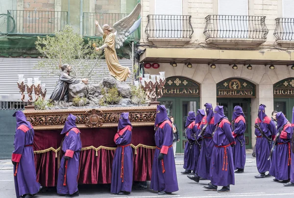 Μεγάλη εβδομάδα πομπή, Semana Santa, Tarragona, 2016. — Φωτογραφία Αρχείου