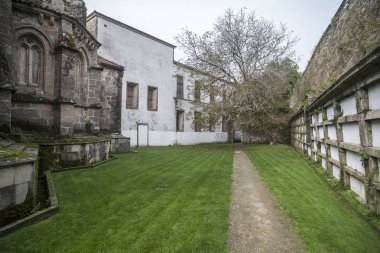 SANTIAGO DE COMPOSTELA,SPAIN-NOVEMBER 10,2015:Ancient cemetery, park, Parque de San Domingos de Bonaval.Santiago de Compostela, Galicia, Spain.
