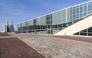 Santiago De Compostela, İspanya-Kasım 11, 2015:Contemporary Mimarlık, şehir kültür, Peter Eisenman, Santiago de Compostela, Galiçya, İspanya tarafından tasarlanmış Galicia, Cidade da cultura de Galiçya,.