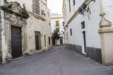 Eski sokak, tarihi merkezi, Jerez de la Frontera, Andalucia.