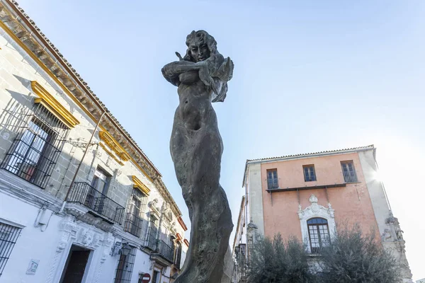 Heykel, heykel, Lola Flores, tarihi merkezi Jerez de la Frontera, Andalucia haraç anıt.
