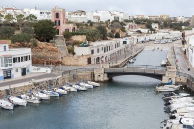 Ciutadella, Standart Oda, marina, Menorca Island, Balear Adaları.