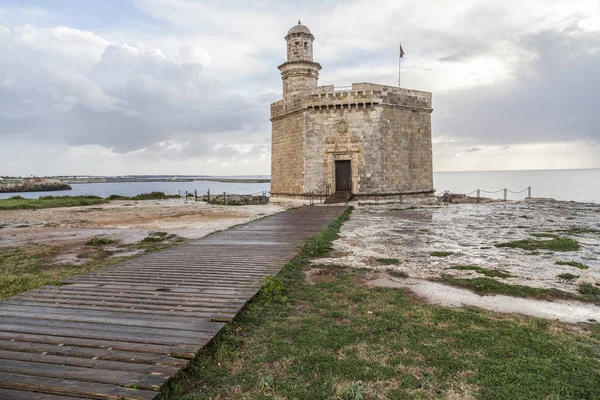 CIUTADELLA, Castillo o torre, Castell San Nicolau y bisg anchorage, Menorca, Islas Baleares . — Foto de Stock