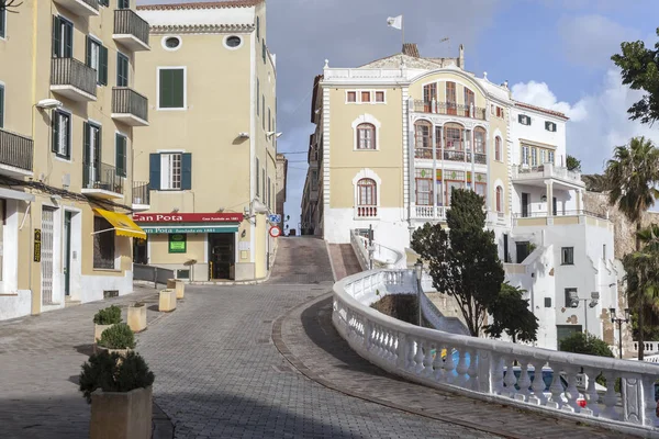 Mao-Mahon, Street Visa, ön Menorca, Balearerna. — Stockfoto