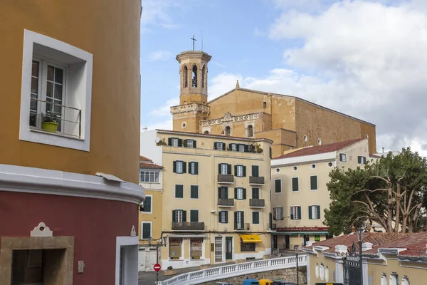 MAO-MAHON, ESPAÑA-Vistas a la ciudad, Menorca, Islas Baleares . — Foto de Stock