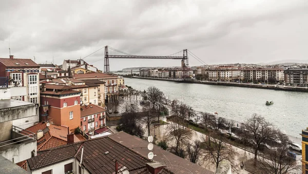 Şehir Manzaralı, Haliç od Bilbao ve Vizcaya Köprüsü, Bask Ülkesi.
