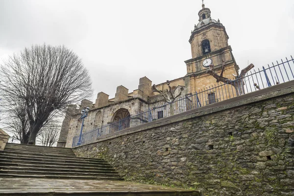 Religious building,church,basilica Santa Maria,gothic style ,Basque Country. — Stock Photo, Image