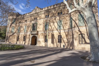 Palace of olabilir Mercader, Cornella de Llobregat, il Barcelona, İspanya.