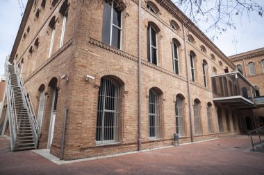 Kültürel merkezi Tecla Sala, eski tekstil fabrikası, Hospitalet de Llobregat, ili Barcelona, İspanya.