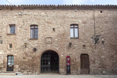 Santa Maria, manastır Romanesk tarzı, L Estany, moianes bölge comarca, il Barcelona, İspanya.
