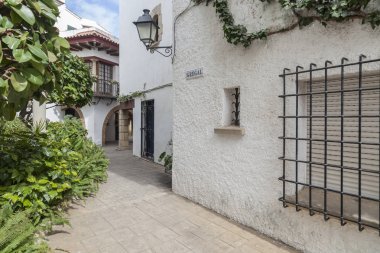 Roc Sant Gaieta, pitoresk konut, Roda de Bera, Costa Daurada, il Tarragona, İspanya.