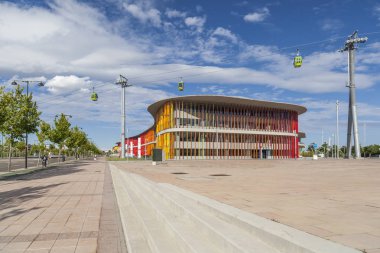 Modern mimarisi, binalarda Expo 2008 sitesi, Zaragoza, İspanya.