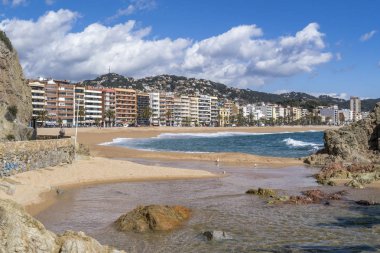Akdeniz sahil Lloret de mar, turistik Costa Brava, il Girona, Katalonya, İspanya şehirde.